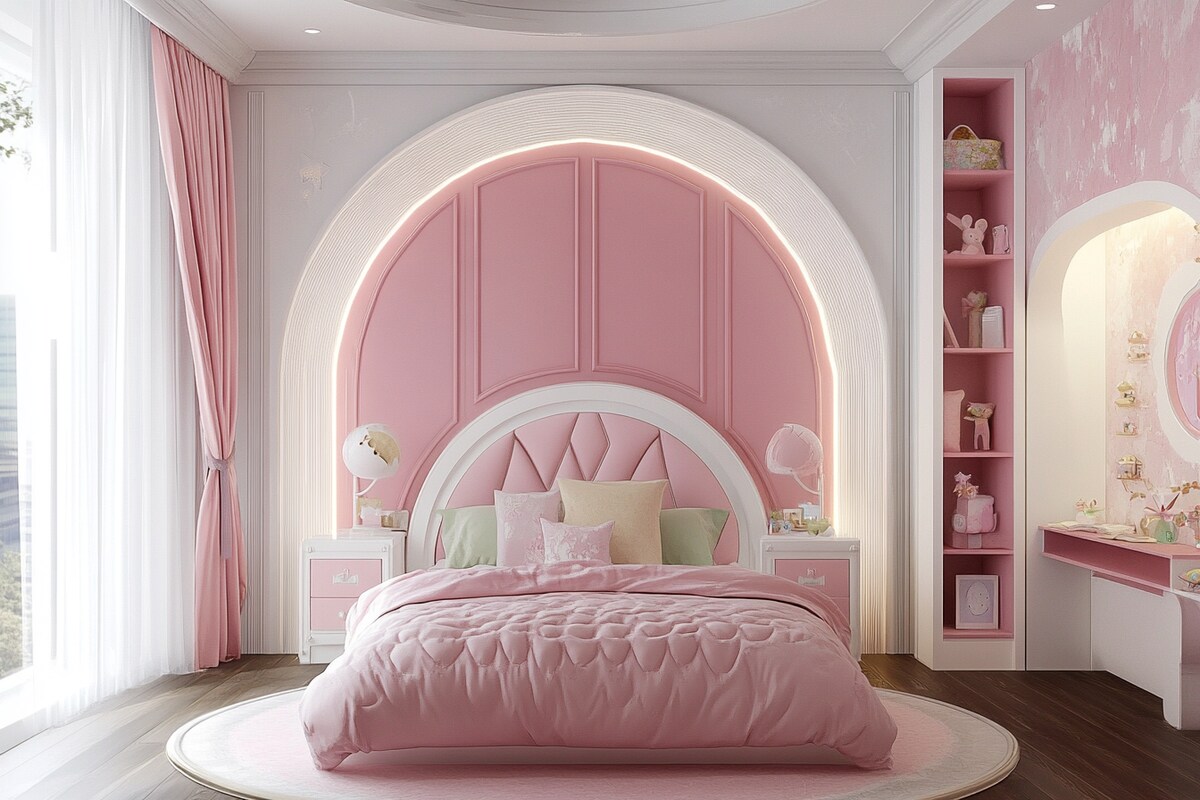 Modern Bunk Bed Suite with Rounded Safety Corners & Wall Paddings #23